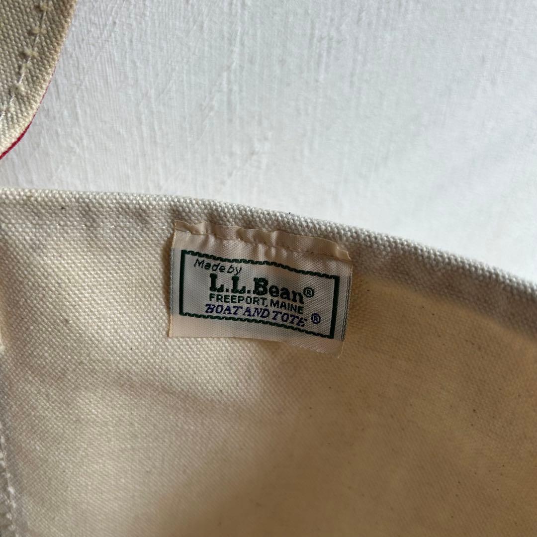 80S 2色タグ L.L.Bean ロングハンドル トートバッグ 赤 XL