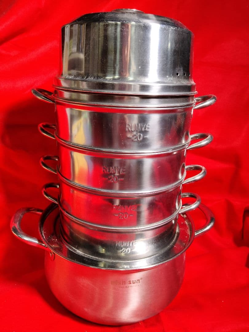 WISH SUN 蒸し器 ステンレス 蒸し板付き 蒸鍋セット せいろ用