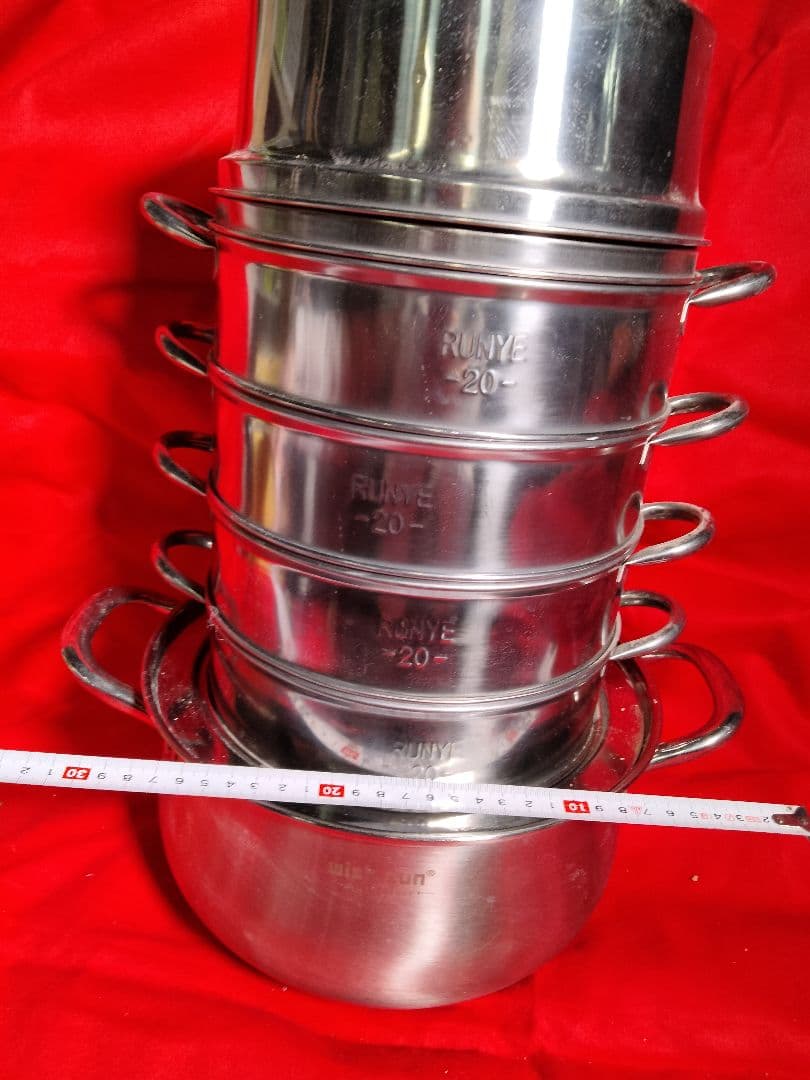 WISH SUN 蒸し器 ステンレス 蒸し板付き 蒸鍋セット せいろ用