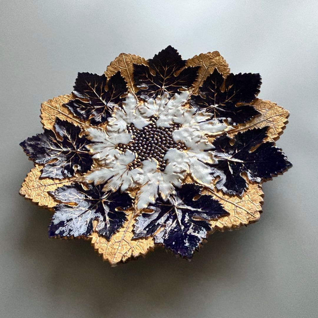 アンティーク　マイセン　豪華なリーフプレート　Meissen【稀少品・美術品】