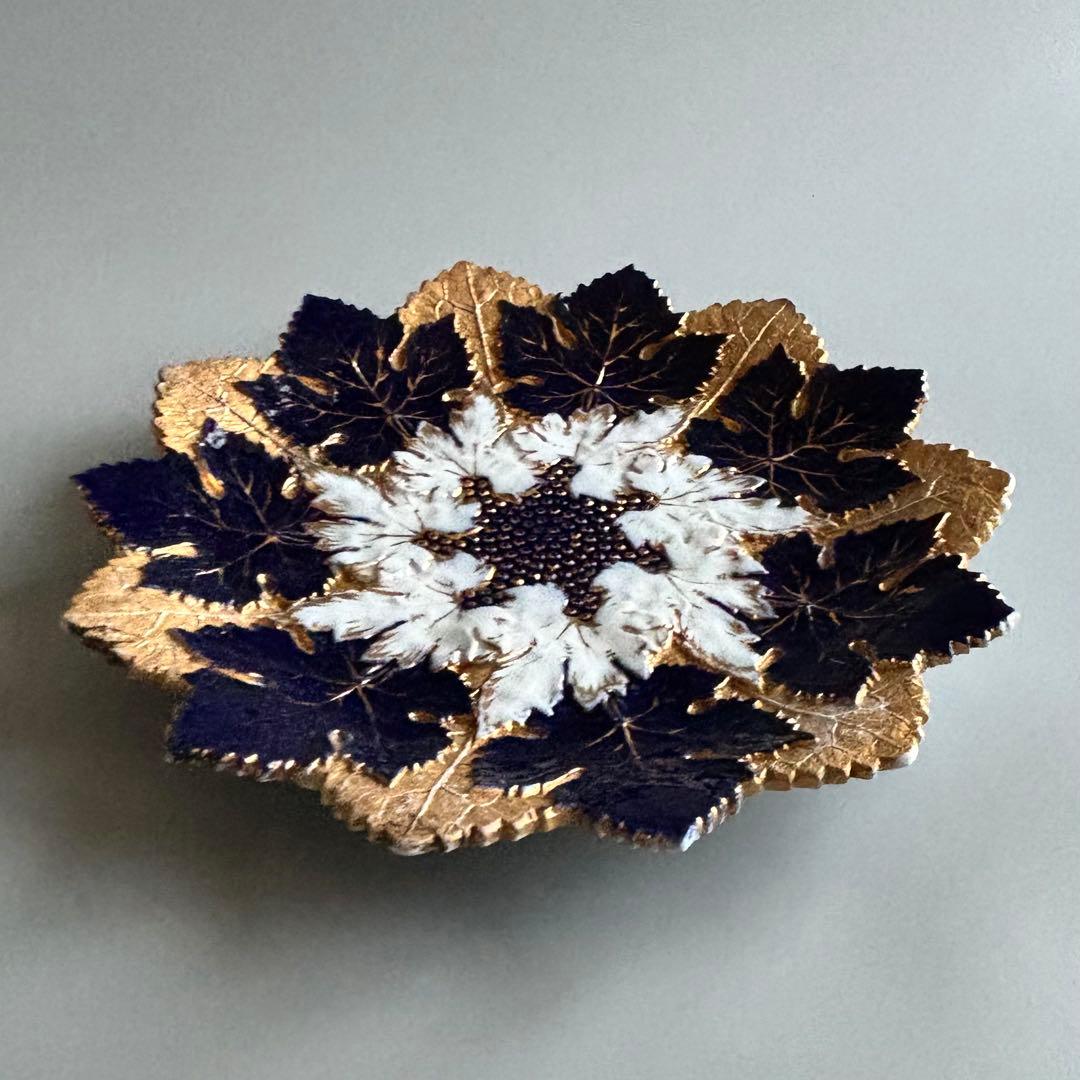 アンティーク　マイセン　豪華なリーフプレート　Meissen【稀少品・美術品】