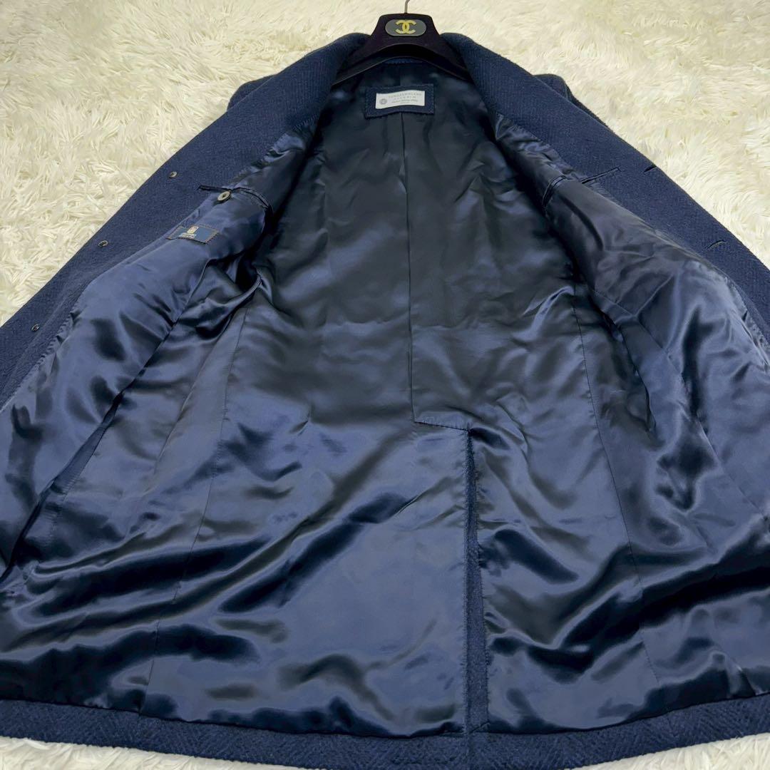 極上四者混✨ トゥモローランド カシミヤ シルク コロンボ ヘリンボーン コート