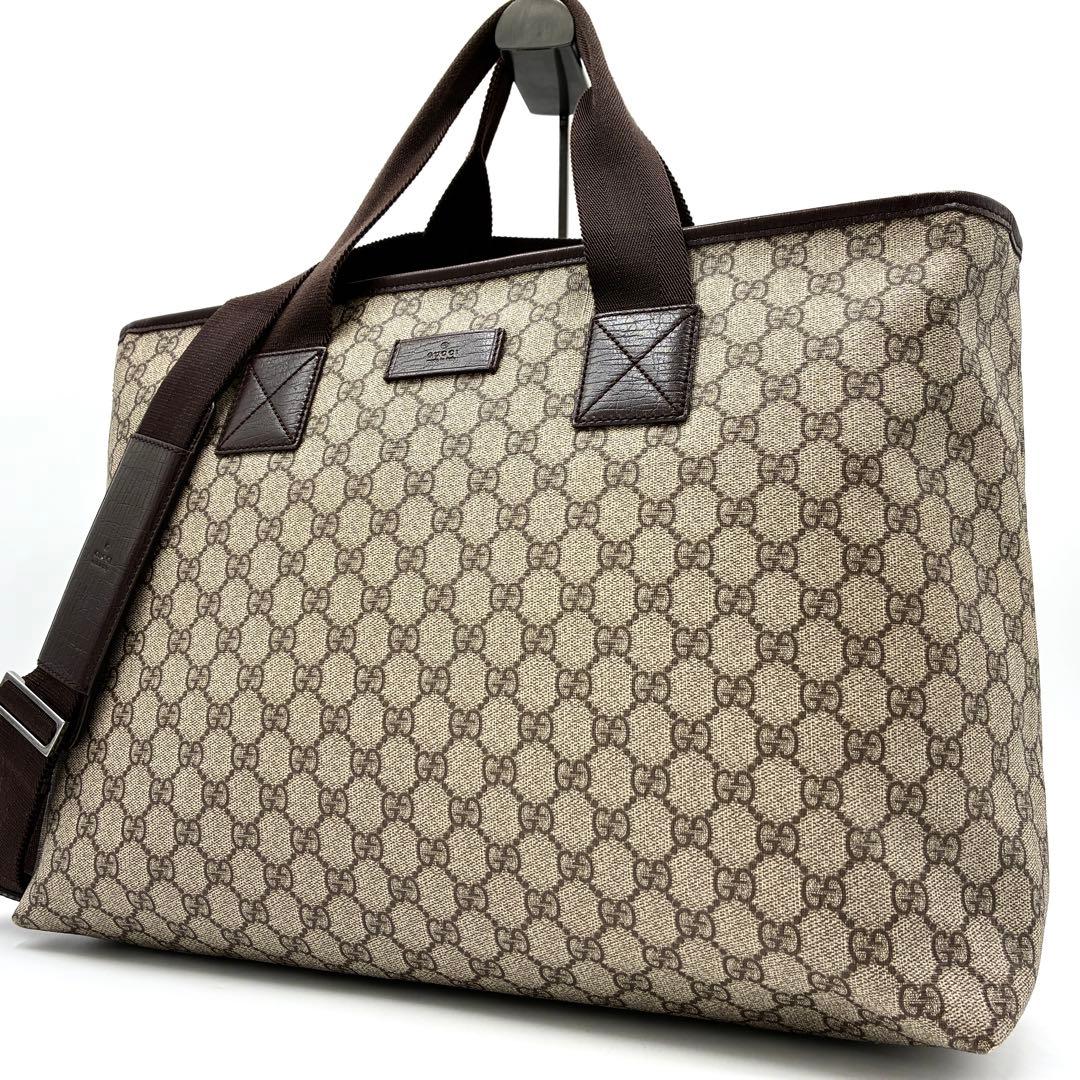 激レア・美品 グッチ 2way トートバッグ GG スプリーム ロゴ メンズ