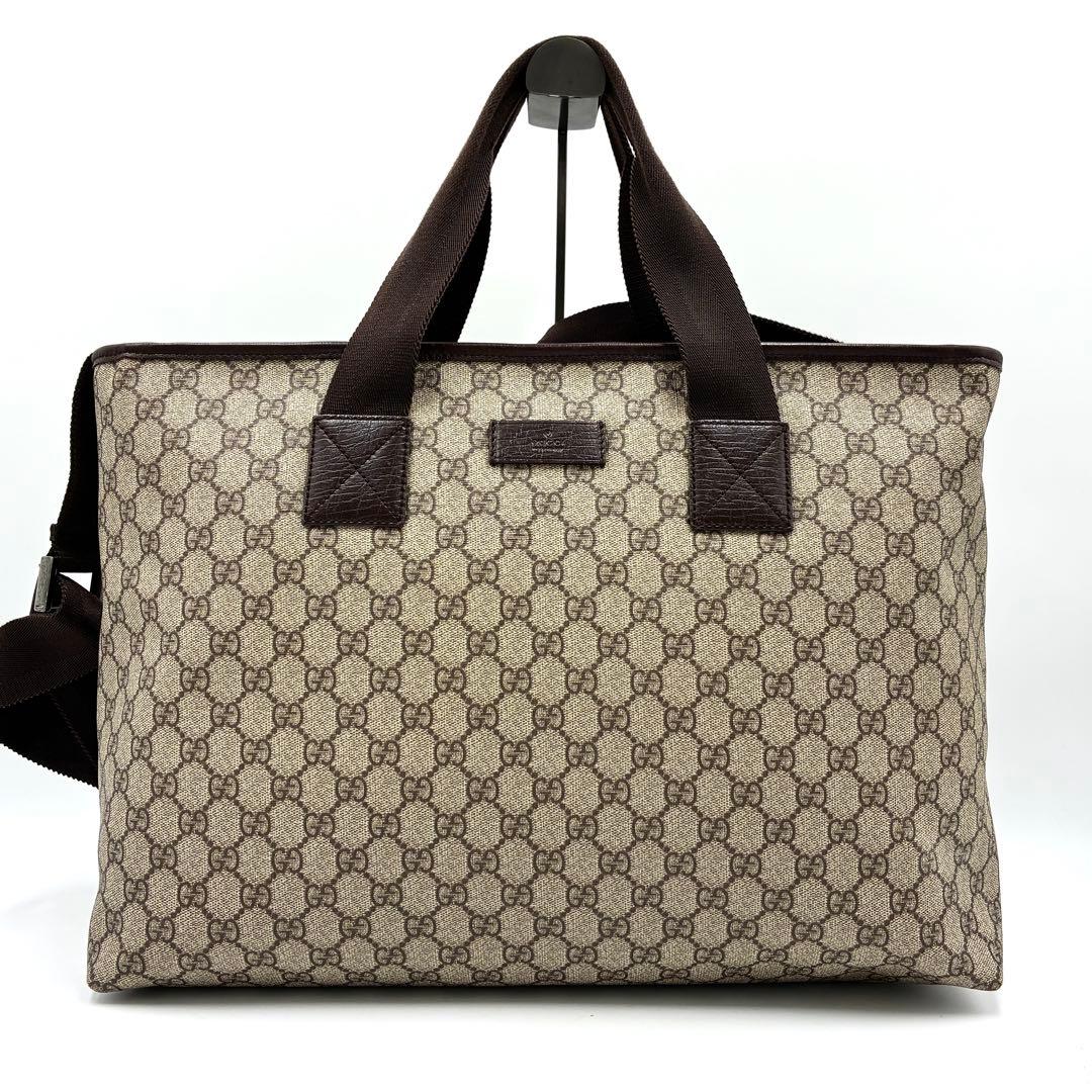 激レア・美品 グッチ 2way トートバッグ GG スプリーム ロゴ メンズ