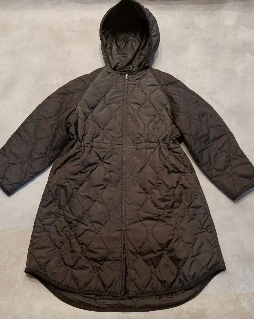 23区 大きいサイズ 洗える 撥水加工 中綿 ロングパディングアウター コート