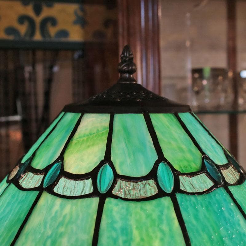 ステンドグラスフロアランプ グリーン 室内照明 321-158