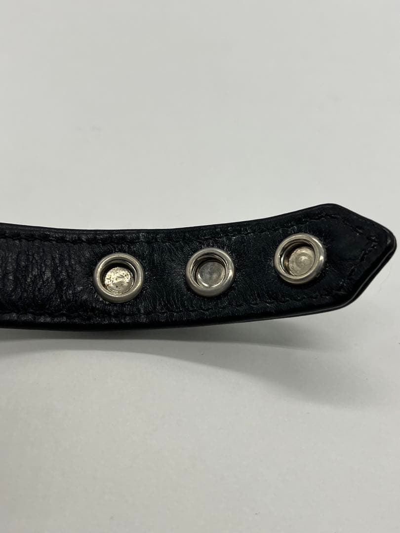 クロムハーツ 3ボタン2スナップ ブレスレット スターボタン レザー SV925