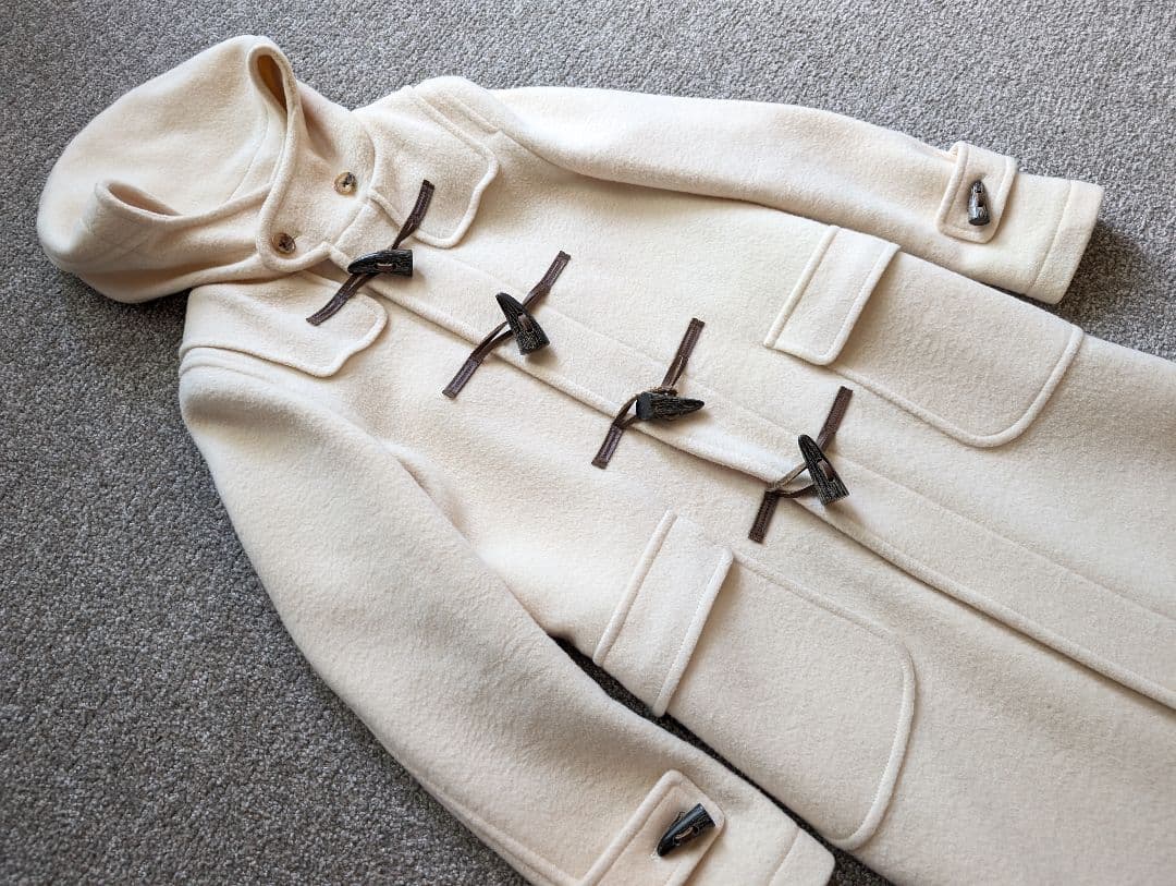 【美品です！】ユナイテッドアローズ★ロング ダッフルコート★38 オフホワイト