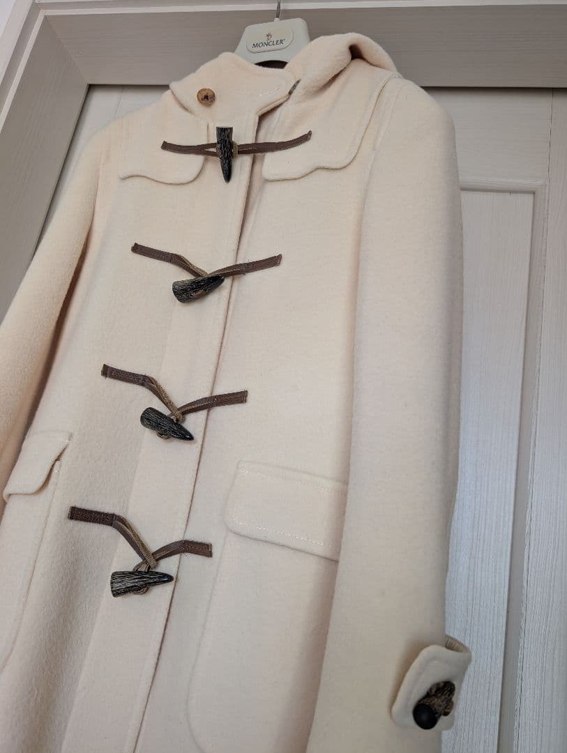 【美品です！】ユナイテッドアローズ★ロング ダッフルコート★38 オフホワイト