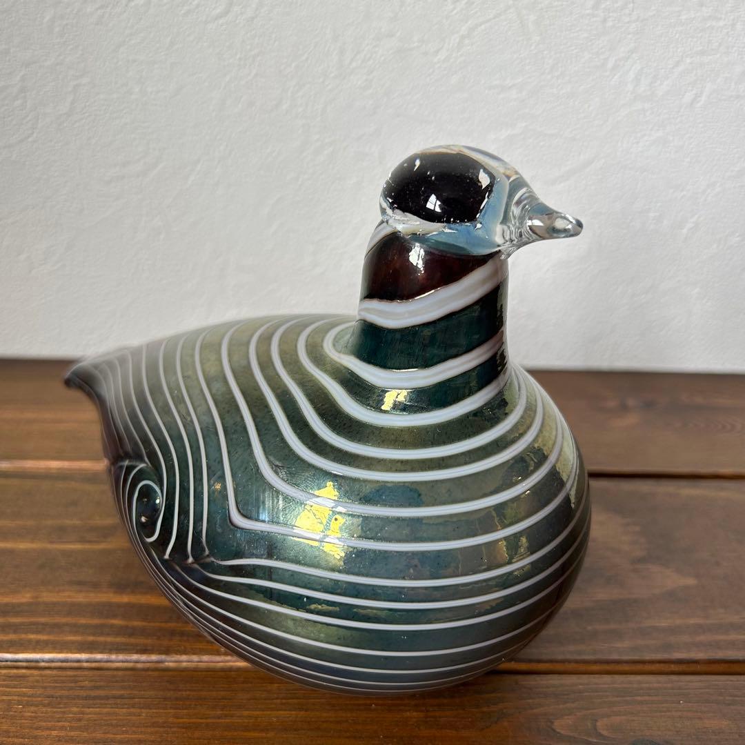 オイバ・トイッカ 長い尾の鳥 ガラスの鳥 オブジェ 置物 1981年　イッタラ