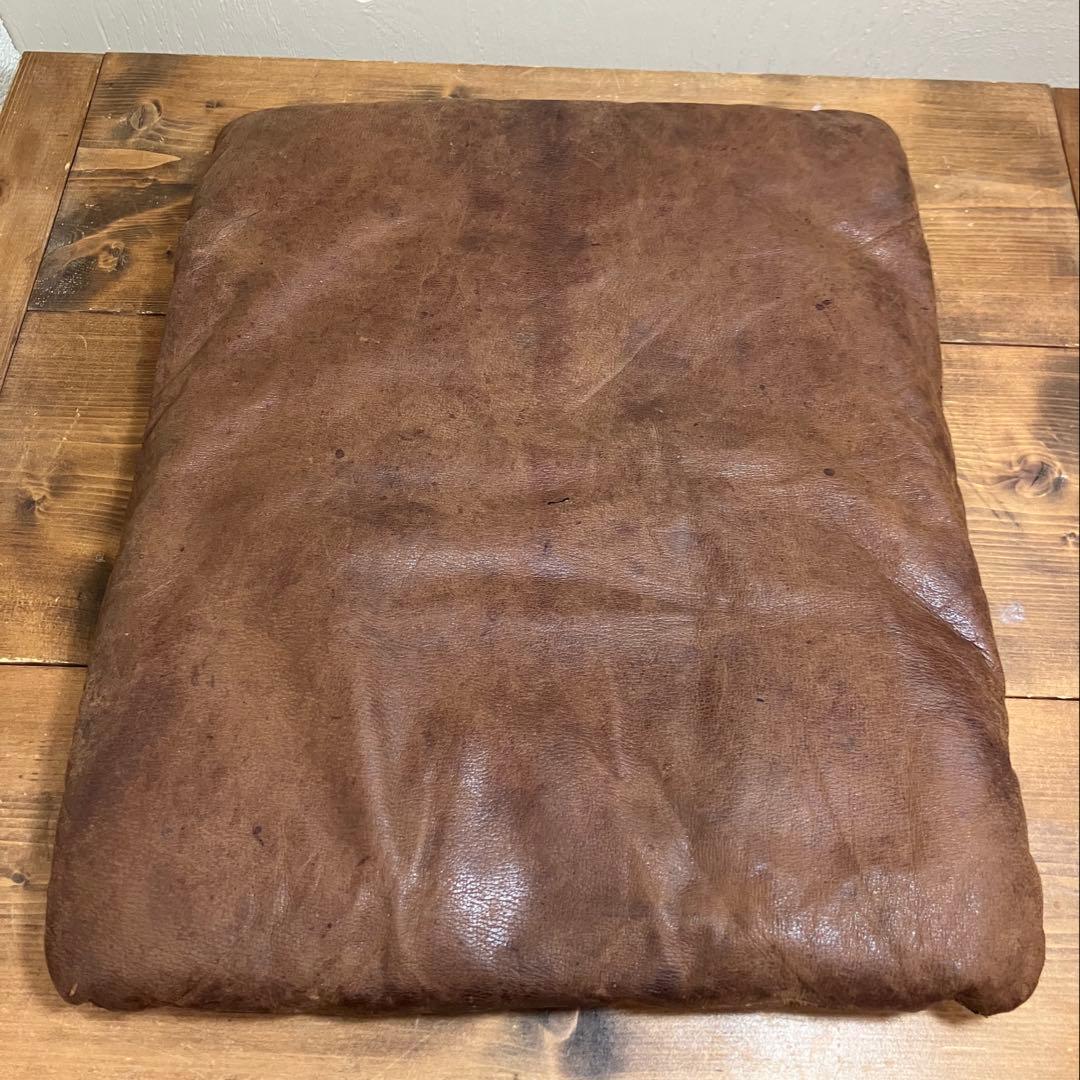 ヴィンテージ 革 座布団 2枚