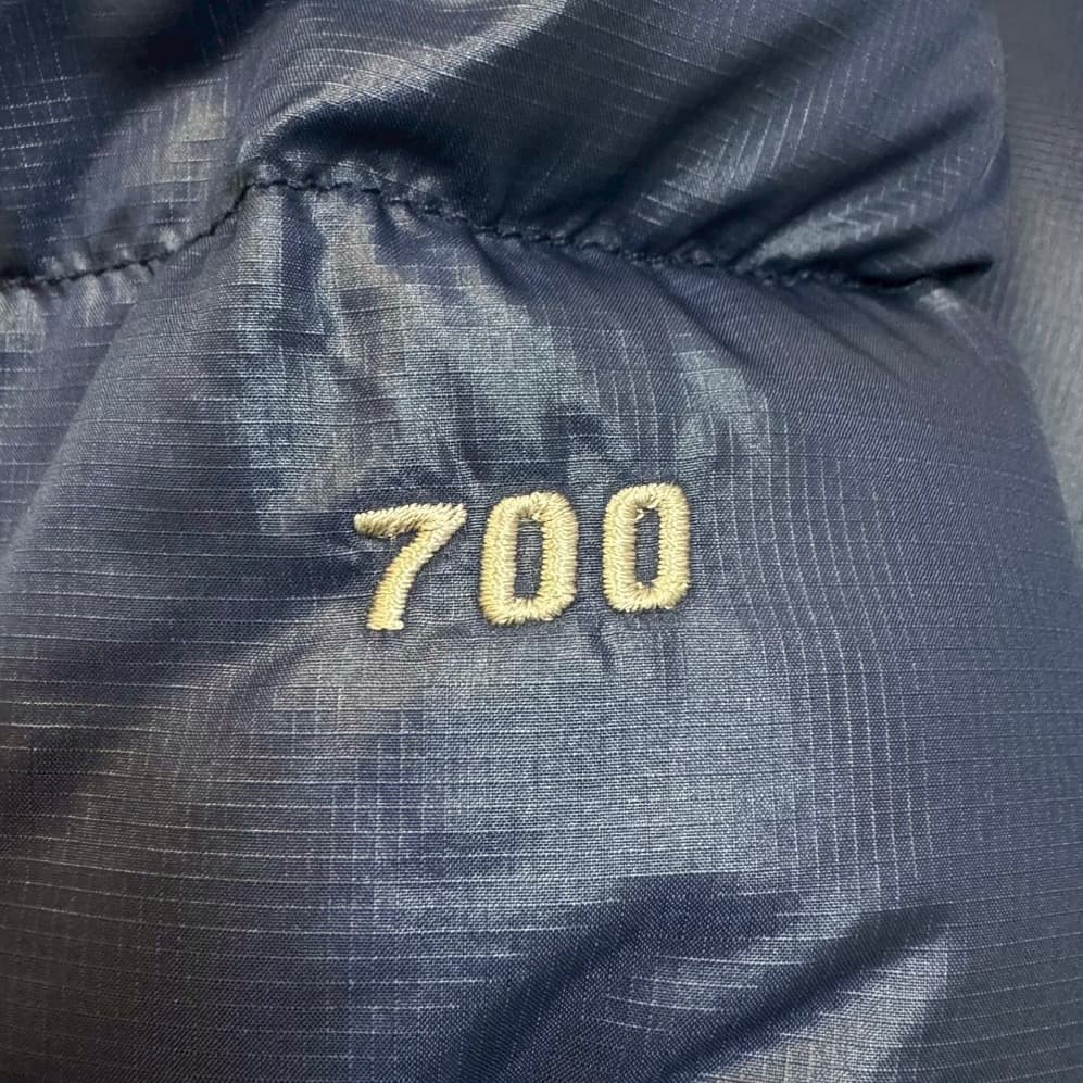 ノースフェイス ダウンジャケット 海外限定 ロゴ刺繍 ブルー レディース XL