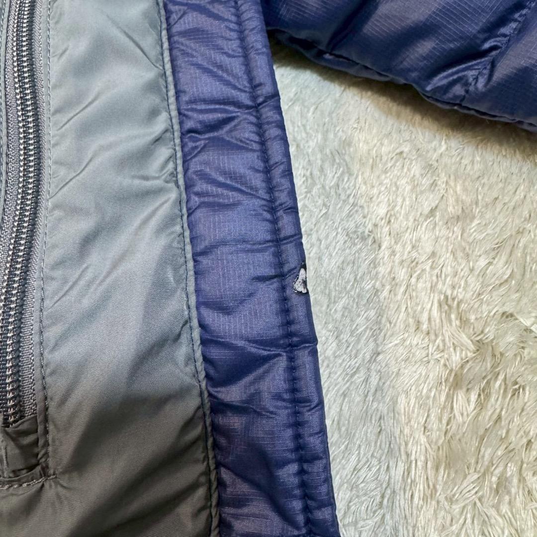 ノースフェイス ダウンジャケット 海外限定 ロゴ刺繍 ブルー レディース XL