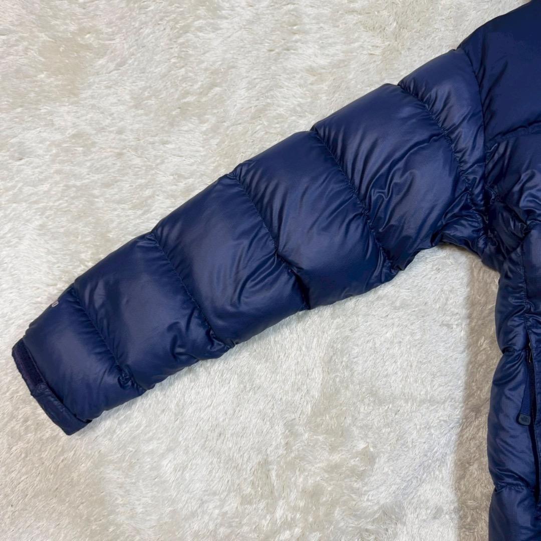 ノースフェイス ダウンジャケット 海外限定 ロゴ刺繍 ブルー レディース XL