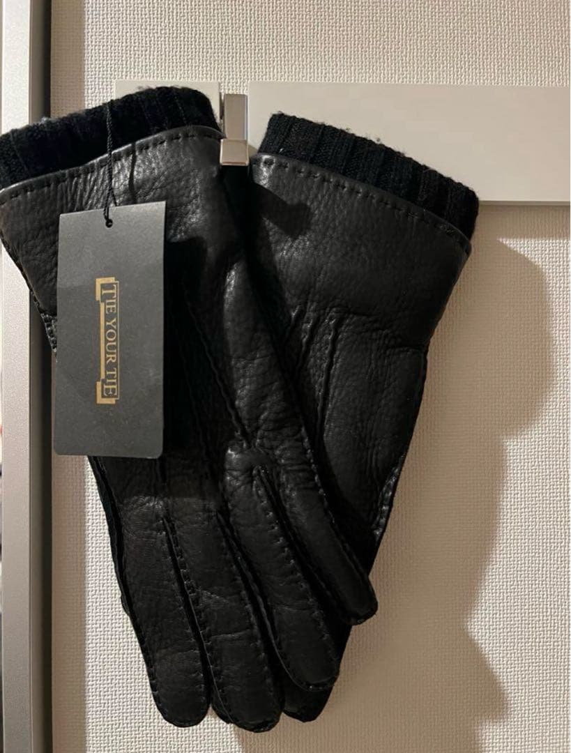 【新品未使用】12万円 革手袋 内側カシミア