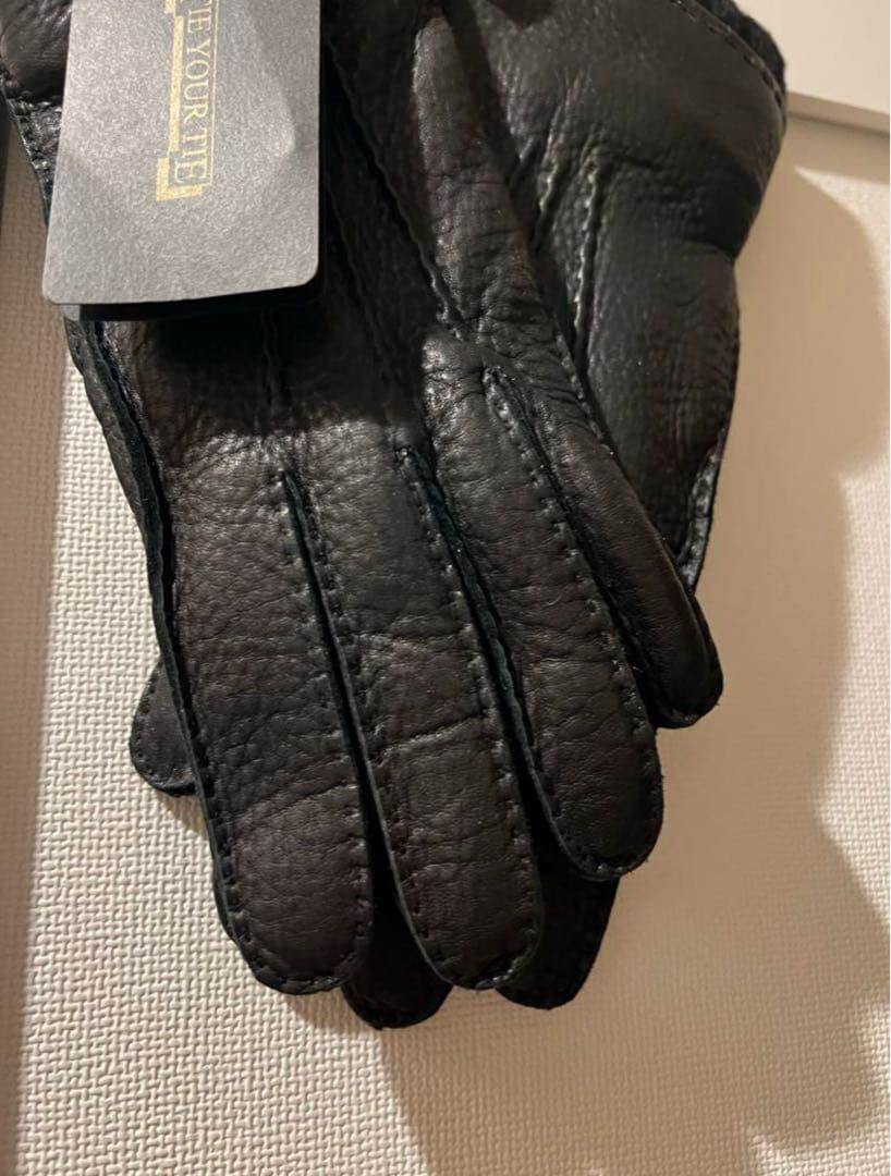 【新品未使用】12万円 革手袋 内側カシミア