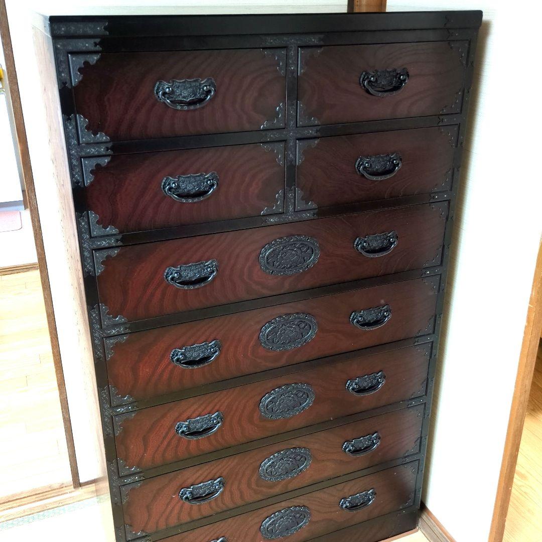 民芸たんす 134㌢高 アンティーク家具 和箪笥