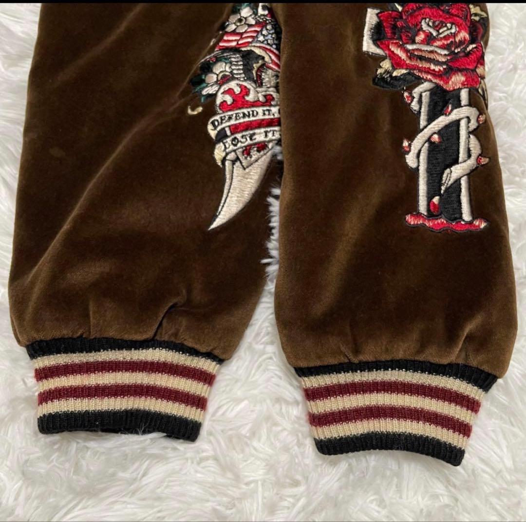 テーラー東洋 リバーシブル スカジャン ジェシー USMC 刺繍 ブラウン L