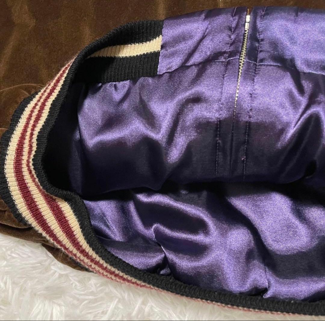 テーラー東洋 リバーシブル スカジャン ジェシー USMC 刺繍 ブラウン L