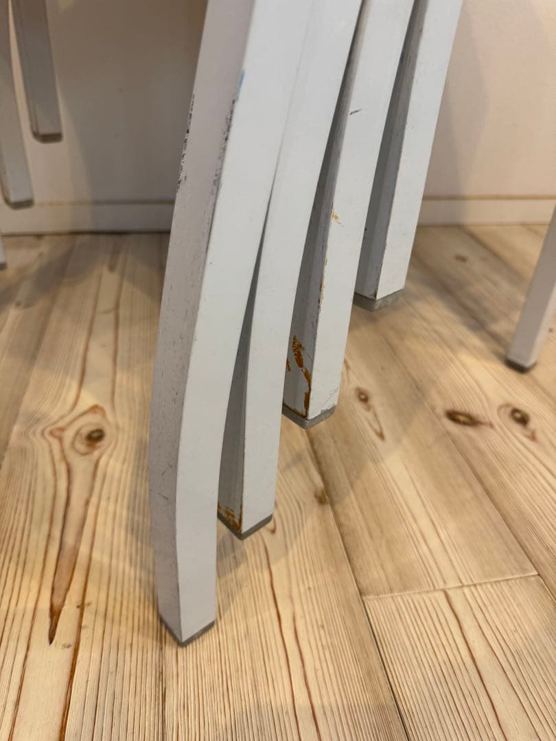 ラタン調スタッキングチェア 4脚セット テラス ガーデンチェア③