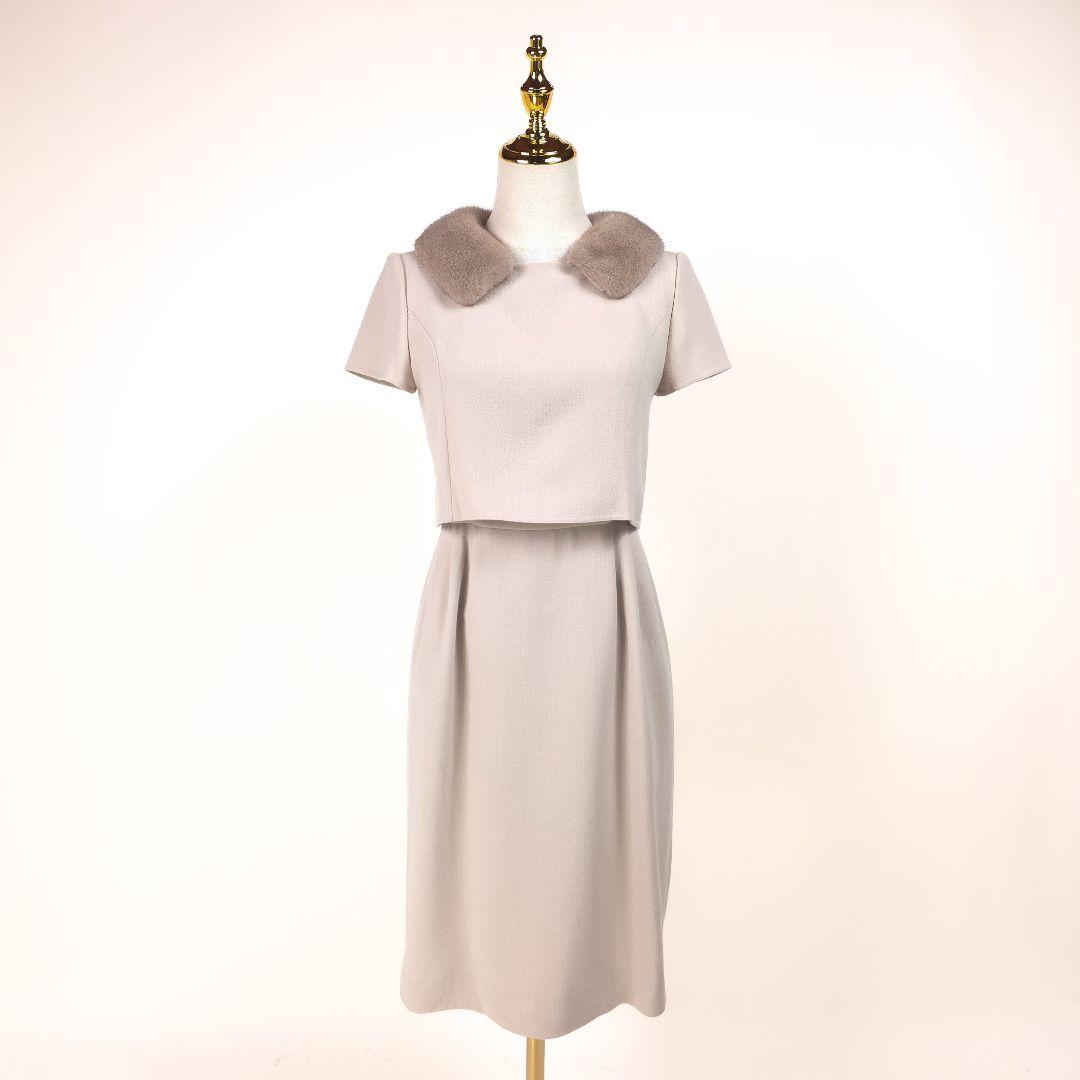 【極美品】フォクシー ミンク ファー 2WAY ワンピース ピンク 38