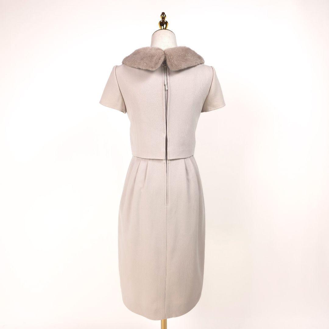 【極美品】フォクシー ミンク ファー 2WAY ワンピース ピンク 38