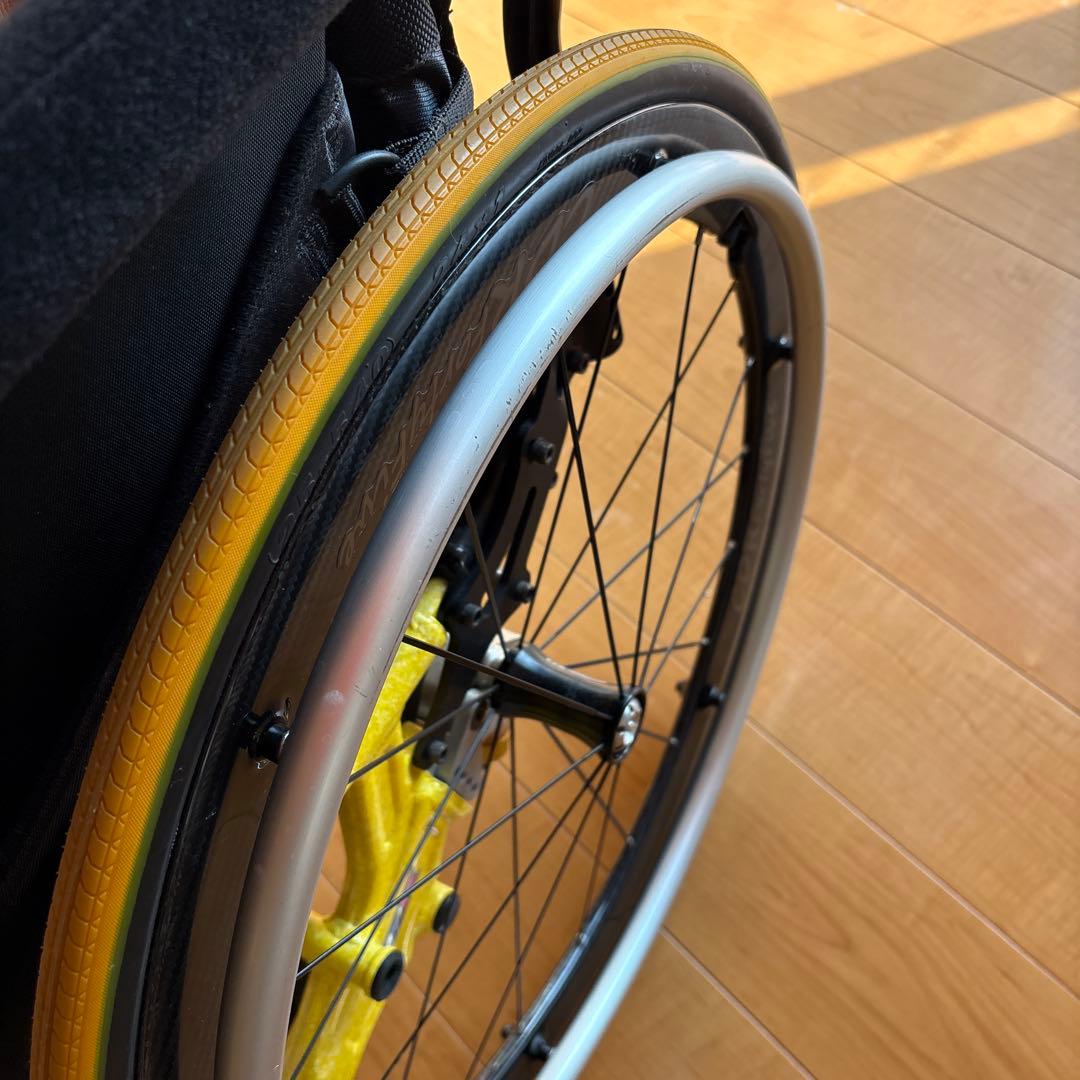 自走用車椅子 OX ZZR イエロー アルミフレーム