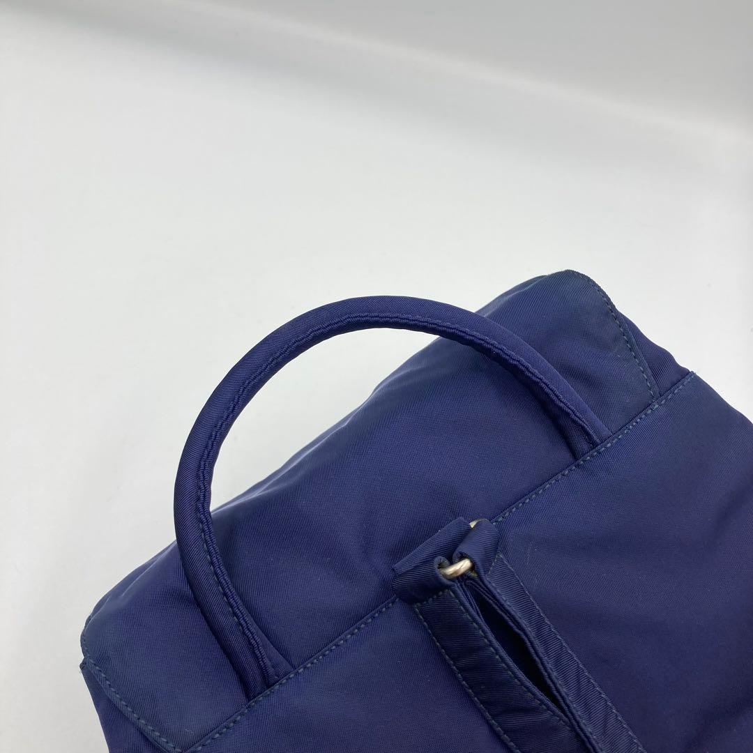 ！極美品！　PRADA プラダ　バックパック　リュック　ネイビー