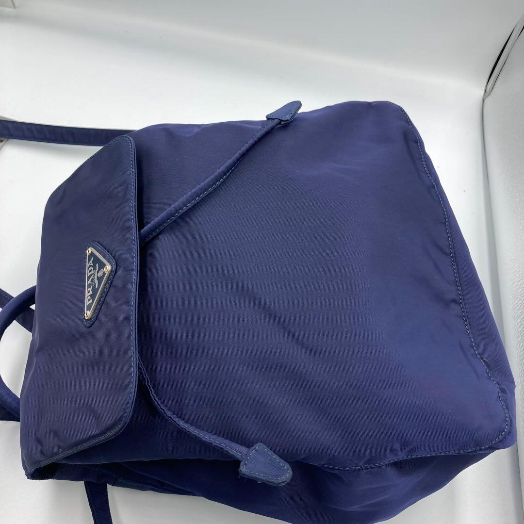 ！極美品！　PRADA プラダ　バックパック　リュック　ネイビー