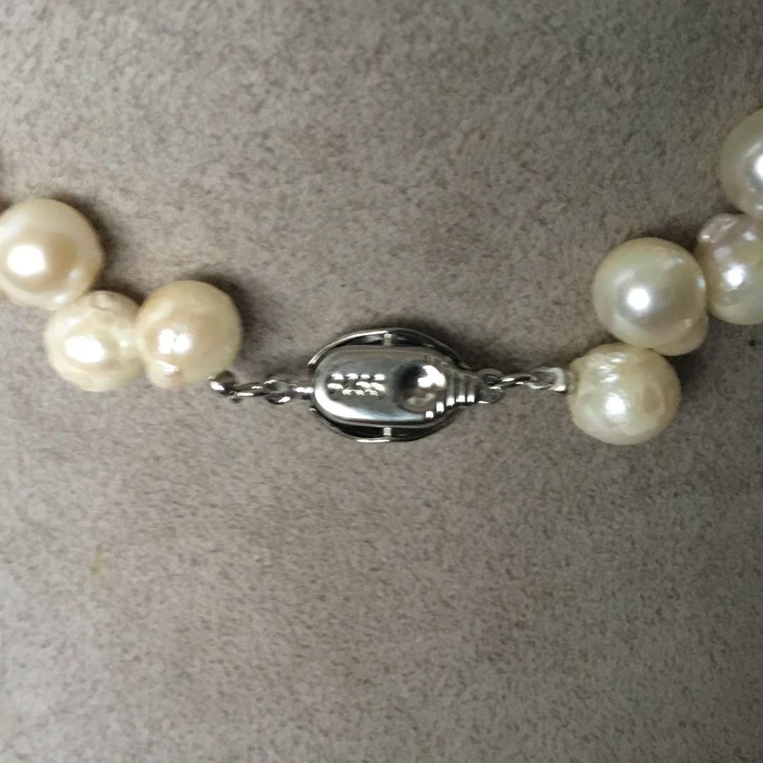 【あこや本真珠★バロック★シルバー★パールネックレス★ハンドメイドネックレス】