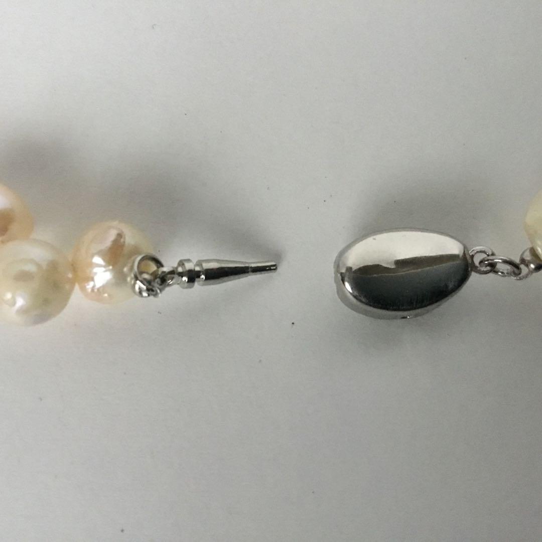 【あこや本真珠★バロック★シルバー★パールネックレス★ハンドメイドネックレス】