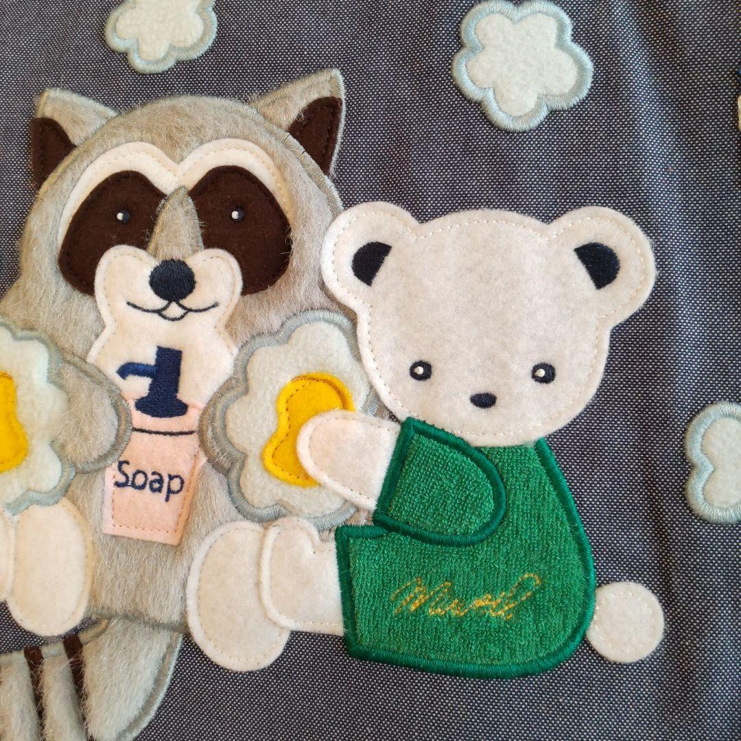 ファミリア×ミュベール コラボ限定品 デニム トートバッグ あらいぐま