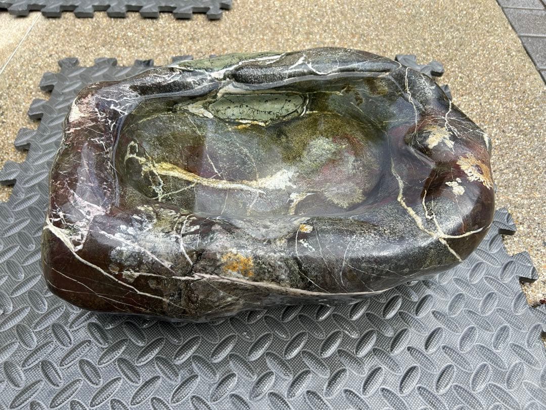 つくばい 菊花石 25kg 鑑賞石 水石 天然石 自然石 盆石