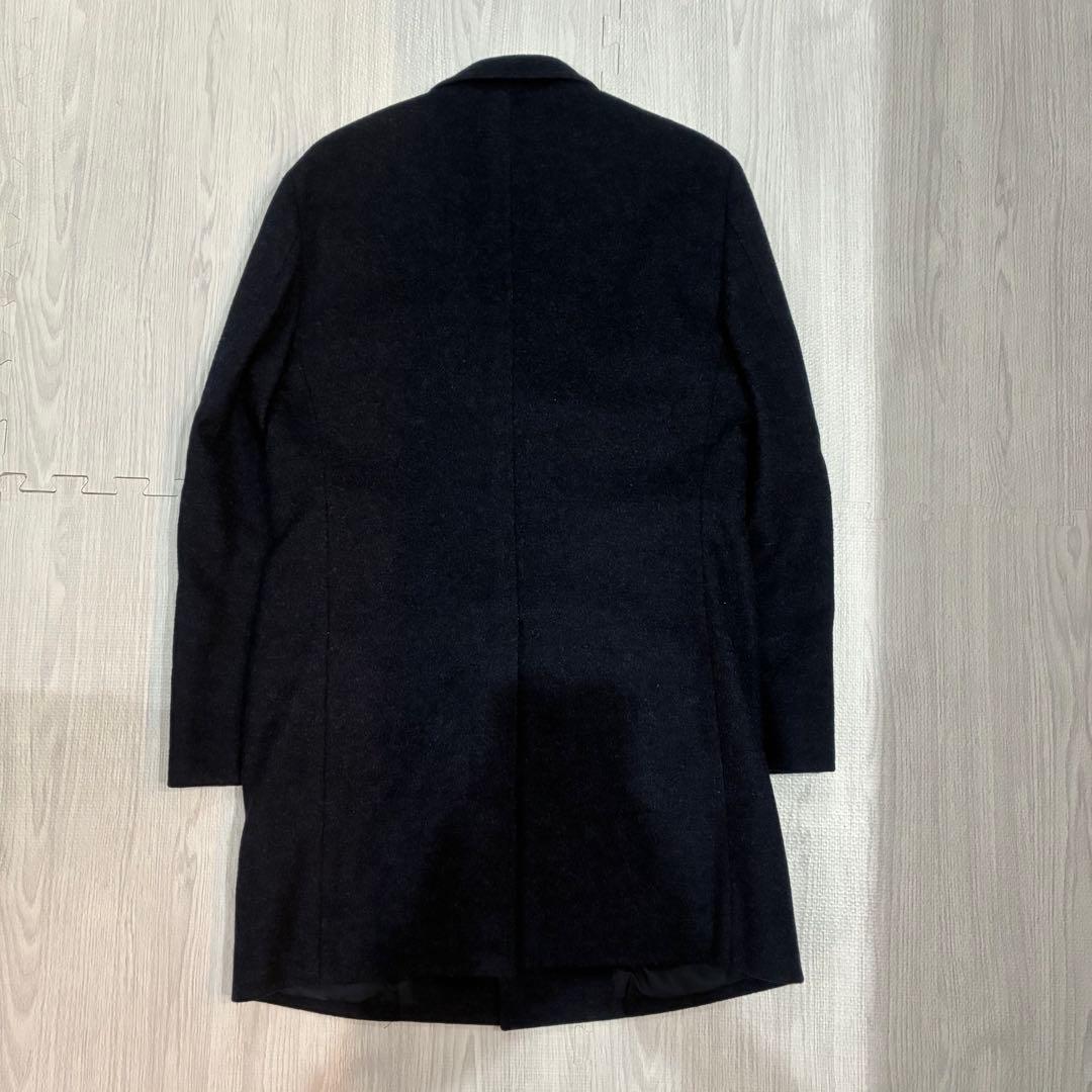 【美品】EDIFICEチェスターコートウールカシミヤ ネイビー