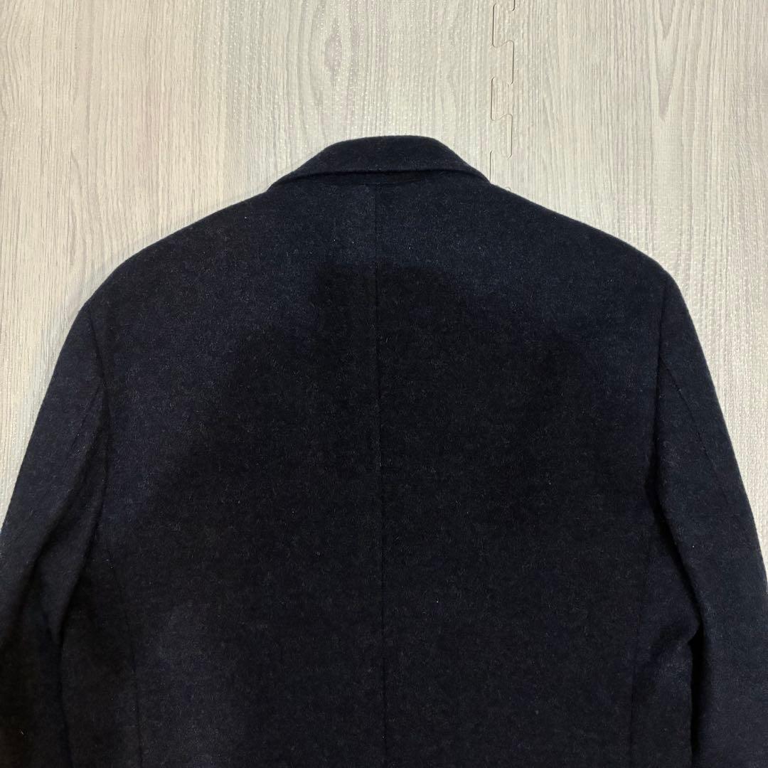 【美品】EDIFICEチェスターコートウールカシミヤ ネイビー