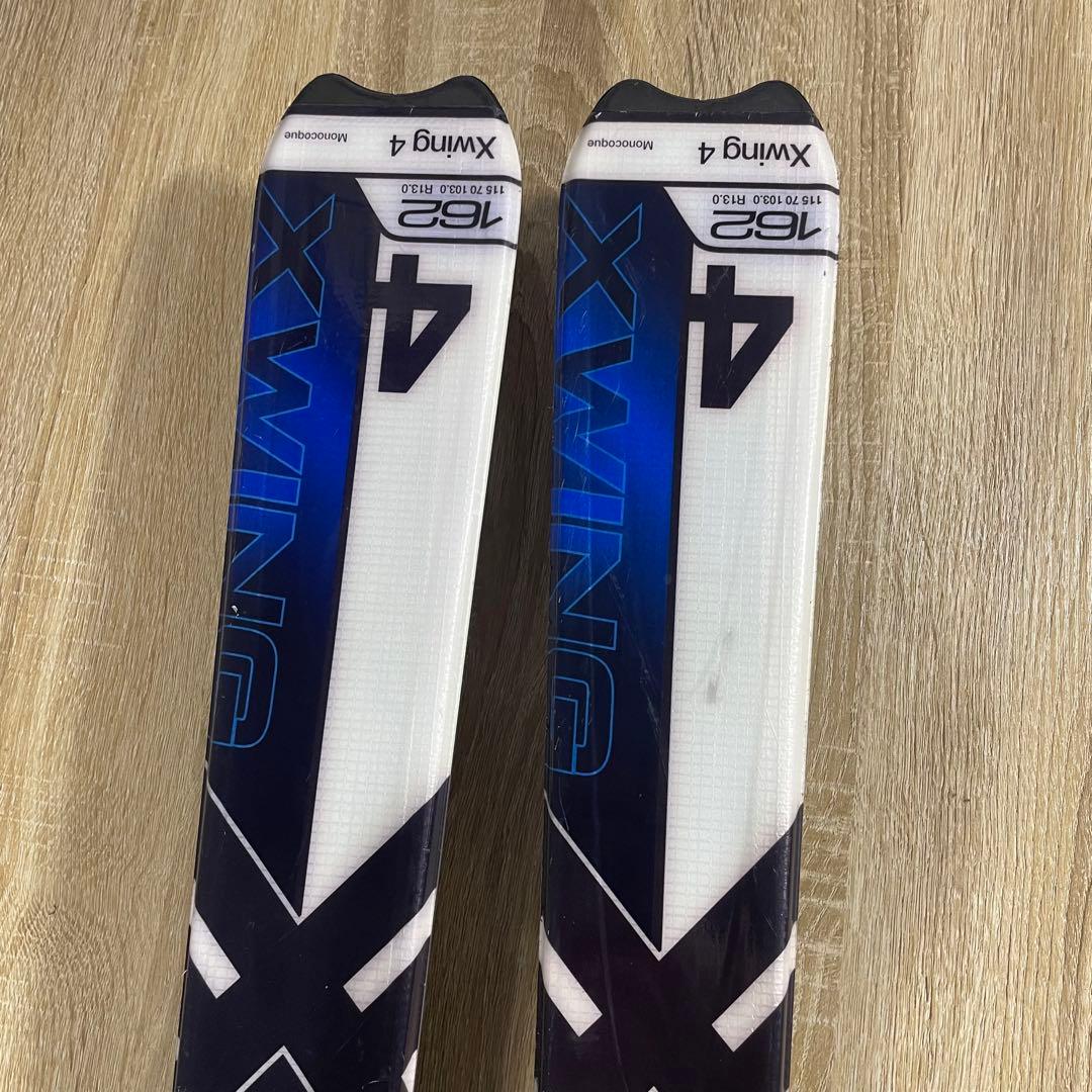 SALOMON162cm ROSSIGNOL26.5cmストック付きスキーセット