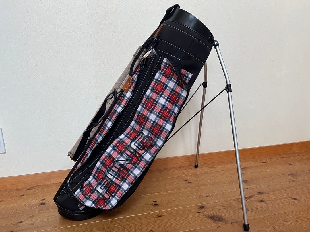 スタンド付きゴルフバッグ チェック柄