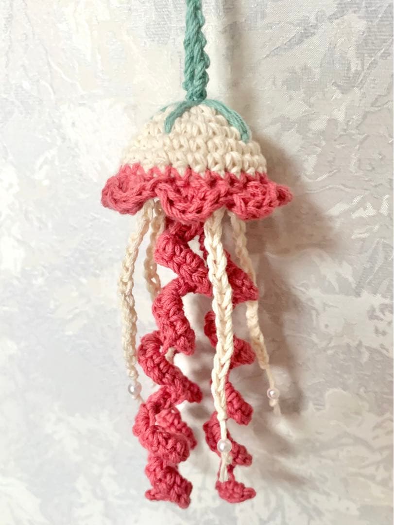 クラゲ あみぐるみ チャーム キーホルダー【オーダー】