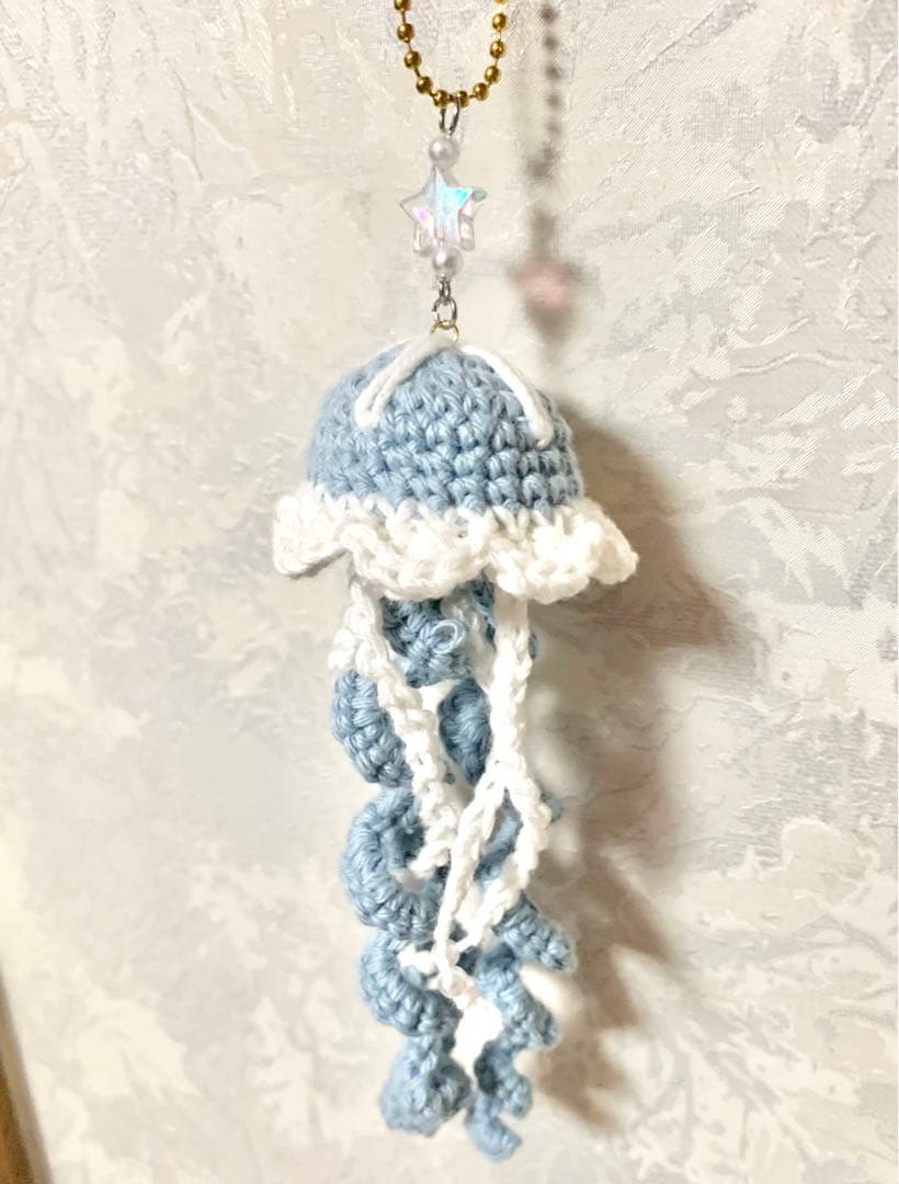クラゲ あみぐるみ チャーム キーホルダー【オーダー】