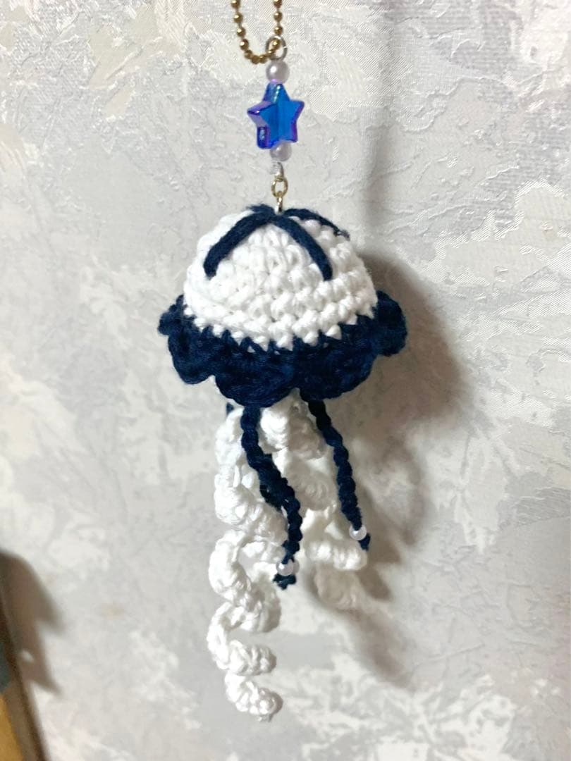 クラゲ あみぐるみ チャーム キーホルダー【オーダー】