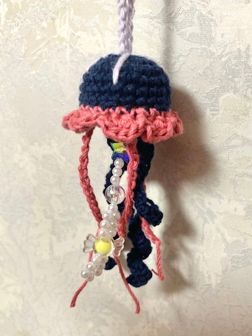 クラゲ あみぐるみ チャーム キーホルダー【オーダー】