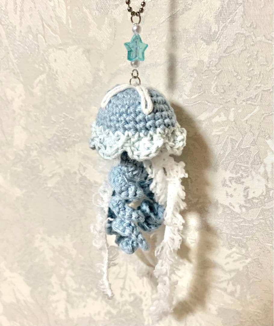 クラゲ あみぐるみ チャーム キーホルダー【オーダー】