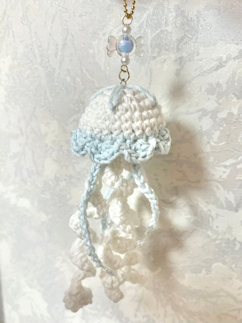 クラゲ あみぐるみ チャーム キーホルダー【オーダー】