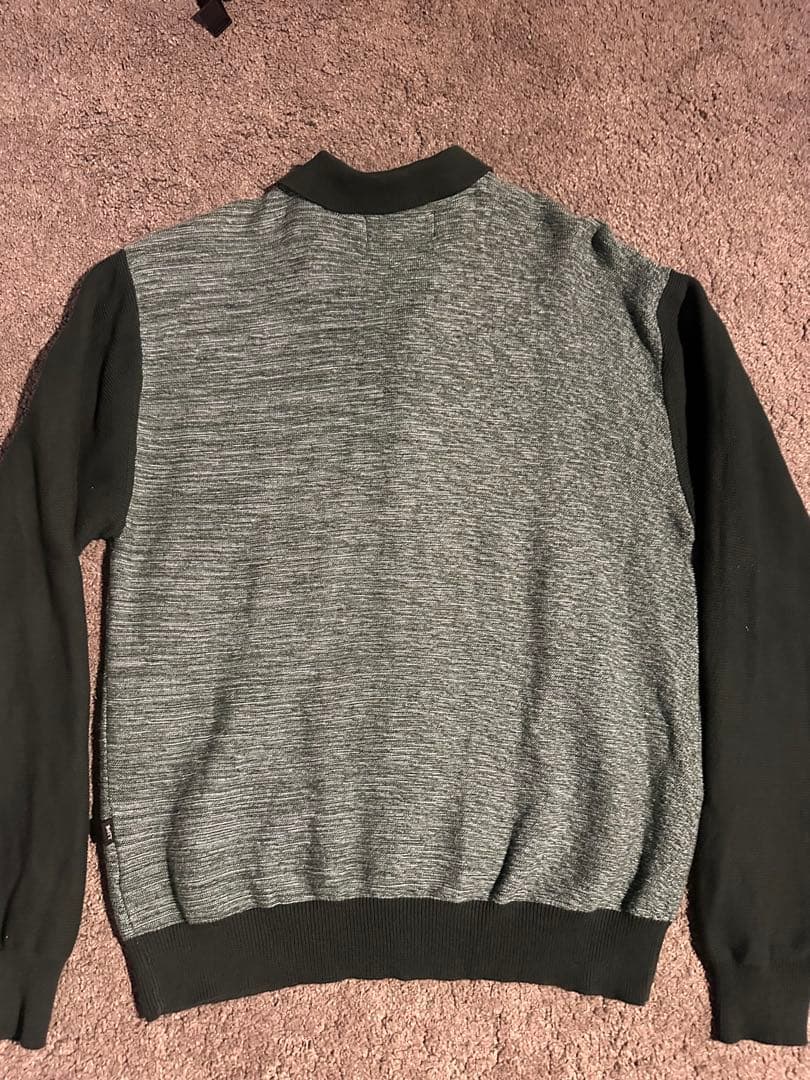 BoTT ポロカーディガン L グリーン/ライトグリーン