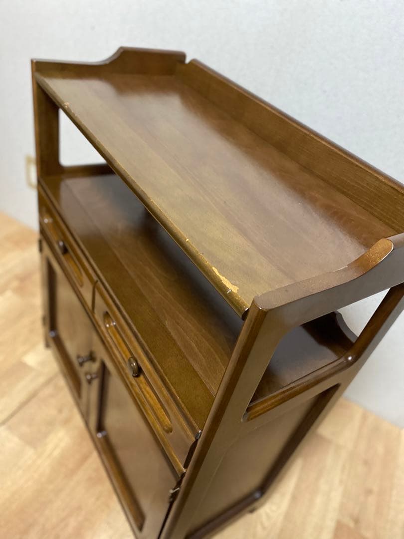 【カリモク】電話台　キャビネット　棚