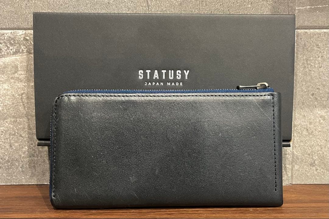 STATUSY il modo ZIP イルモードジップ 長財布 ネイビー 紺