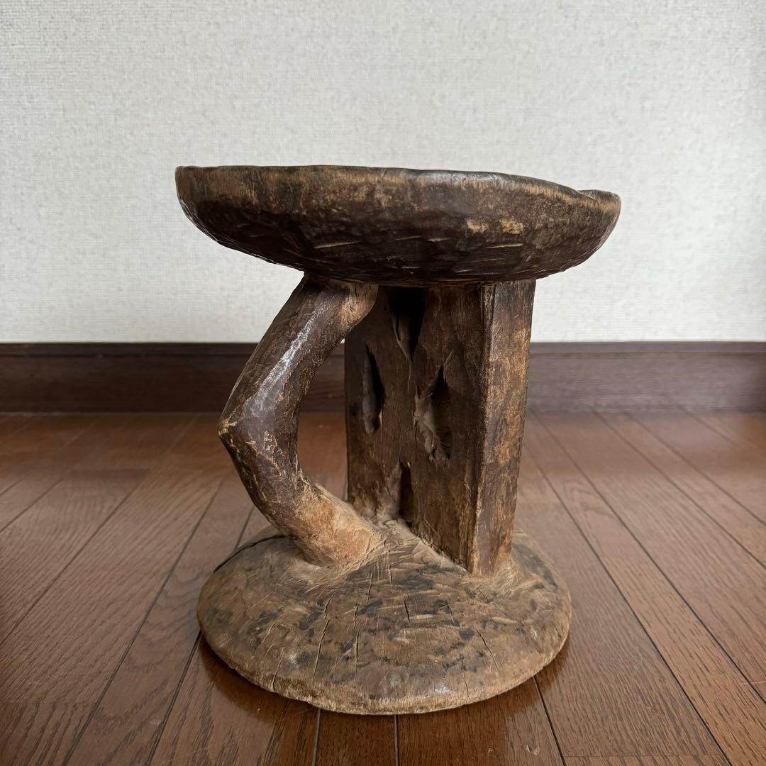 ジンバブエ トンガ族 スツール a アフリカ 民藝 民芸 古道具 ビンテージ