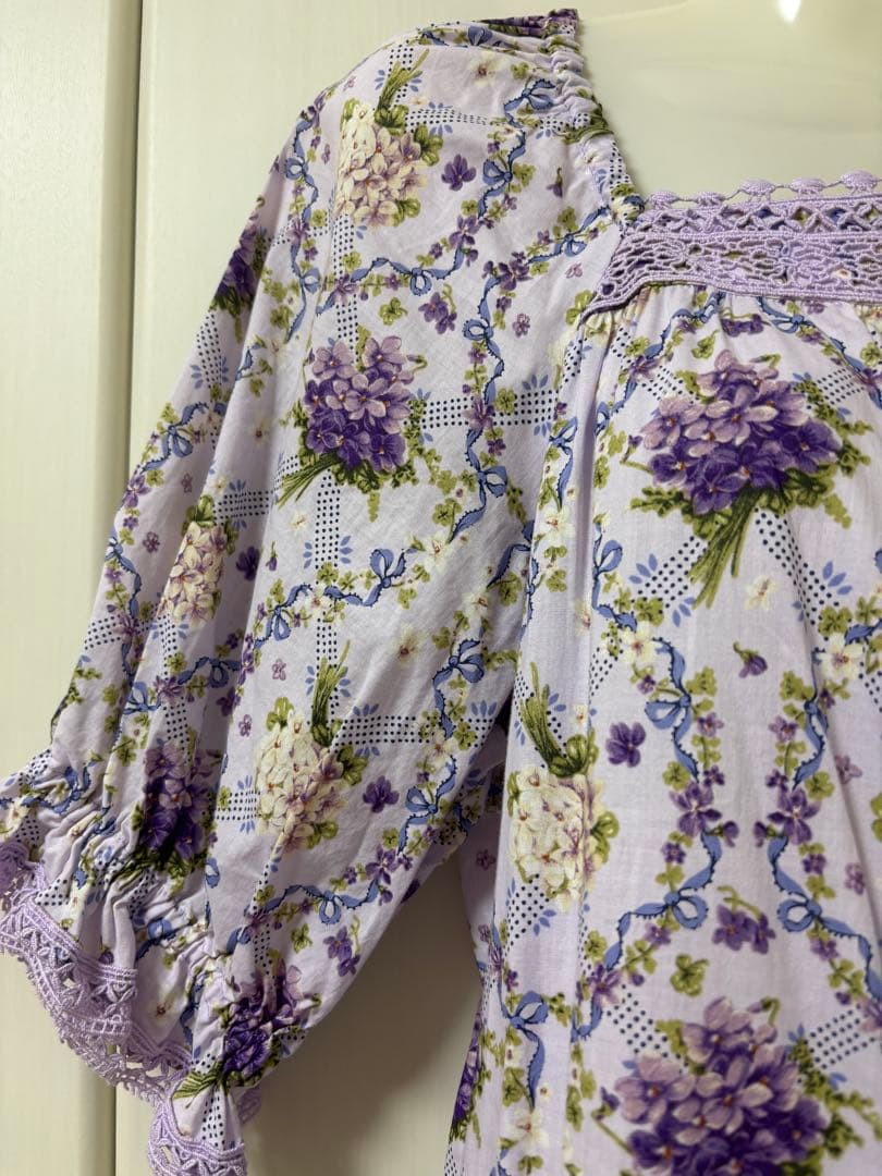 ピンクハウス　すみれブーケ　ミディワンピース