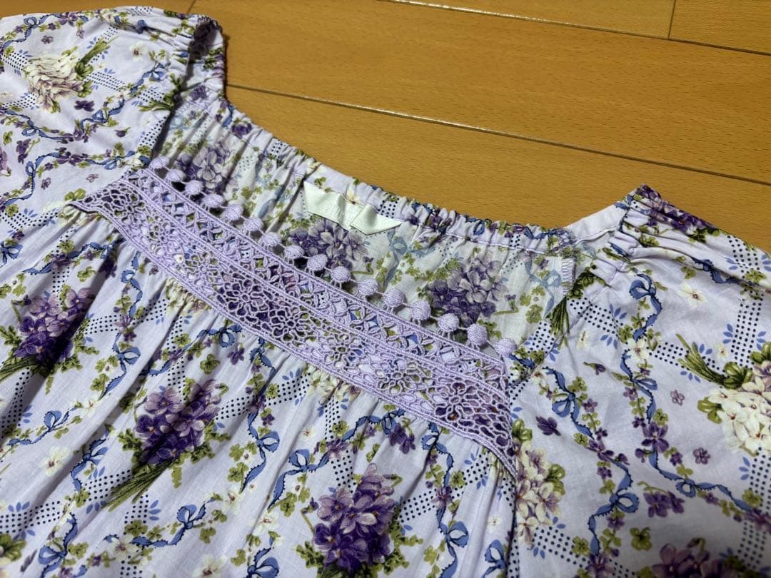 ピンクハウス　すみれブーケ　ミディワンピース