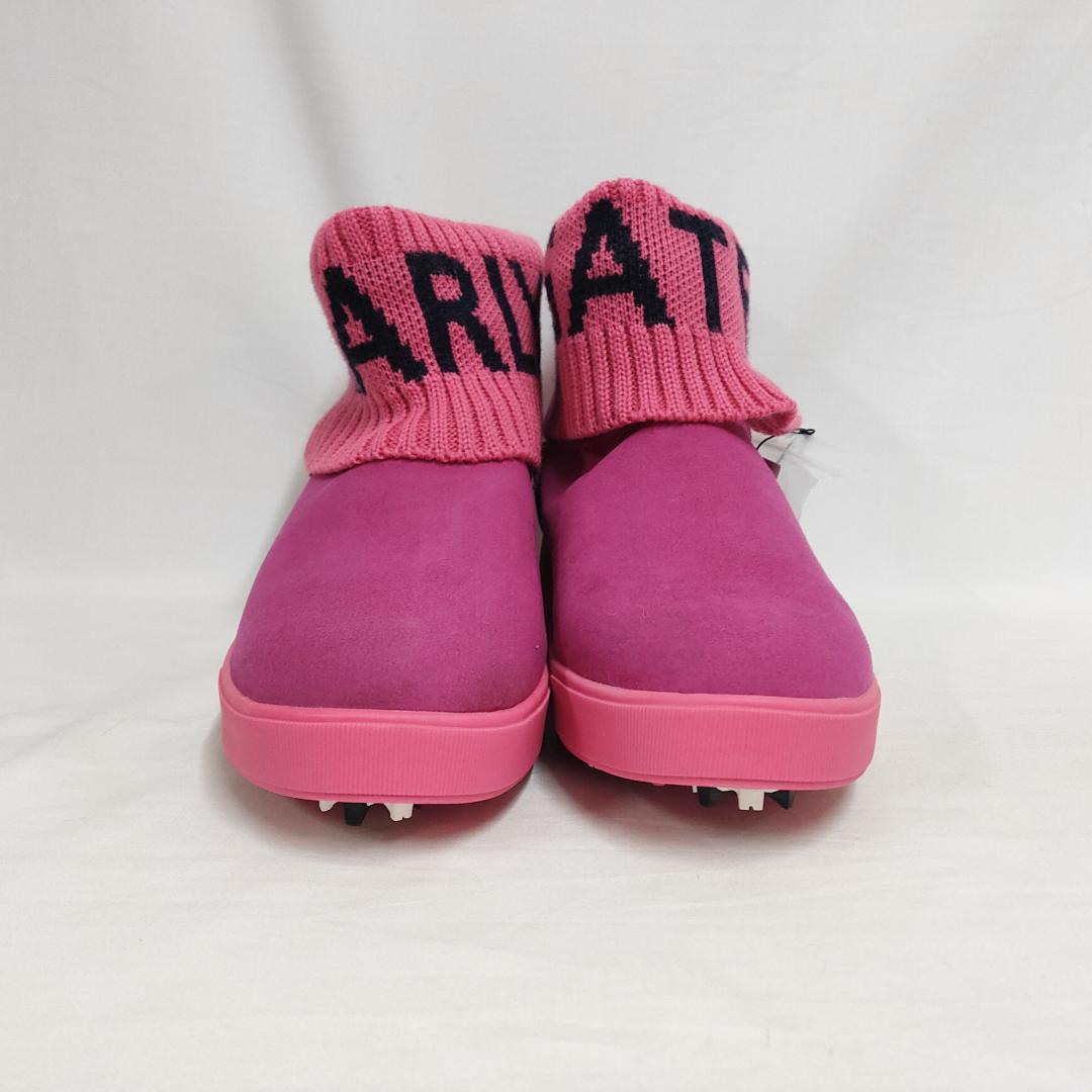 ○★新品 未使用 PEARLY GATES ヌバック×リブニットショートブーツ